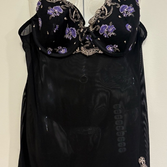 delicates Other - Delicates Black and Purple Embroidered Chemise